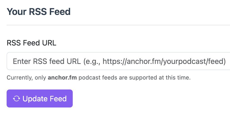 Connect Your RSS Feed